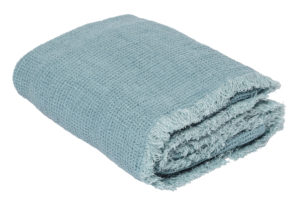 COAST Antigua Waffle Linen Throw in Sea Foam, $239, coastnewzealand.com.au