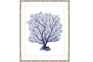 Coral Splendour indigo print, $825