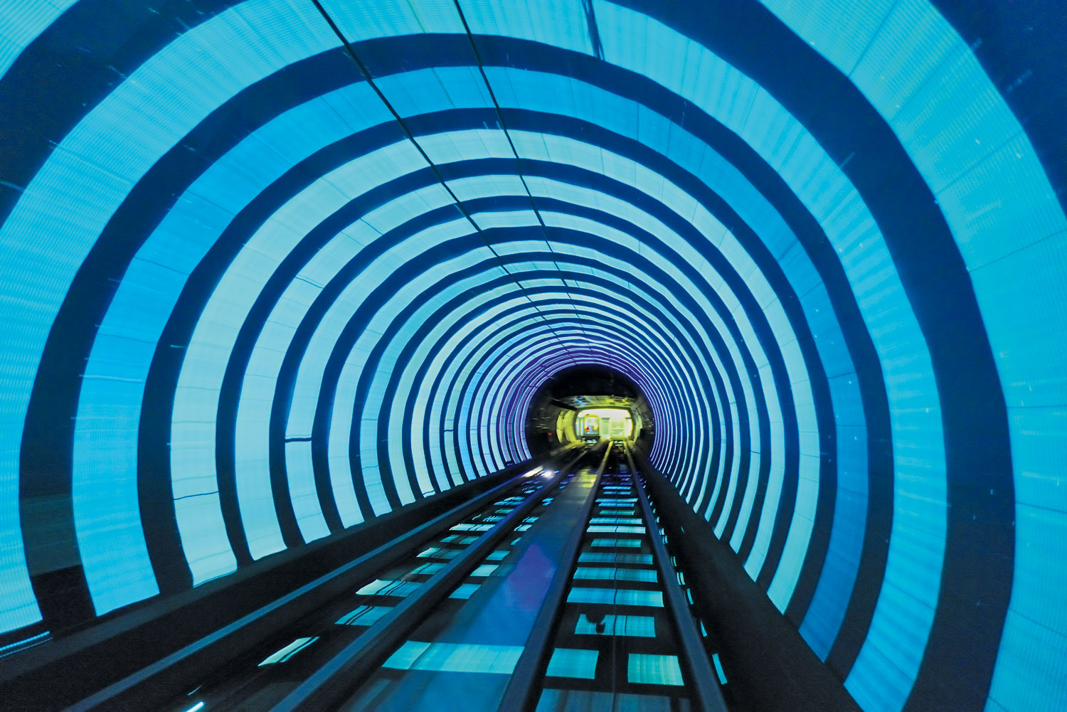 The Psychedelic Tunnel In Shanghai, China.