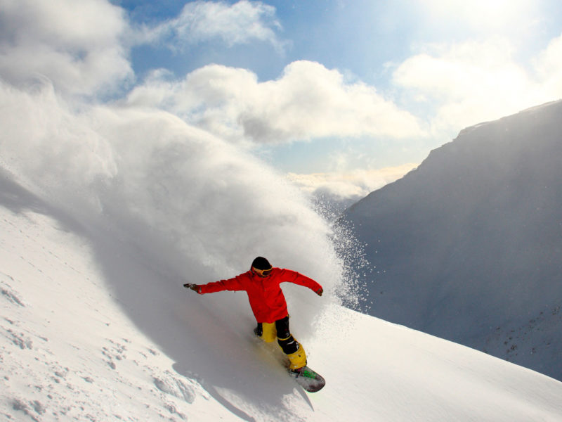 Skiing The Remarkables near Queenstown.