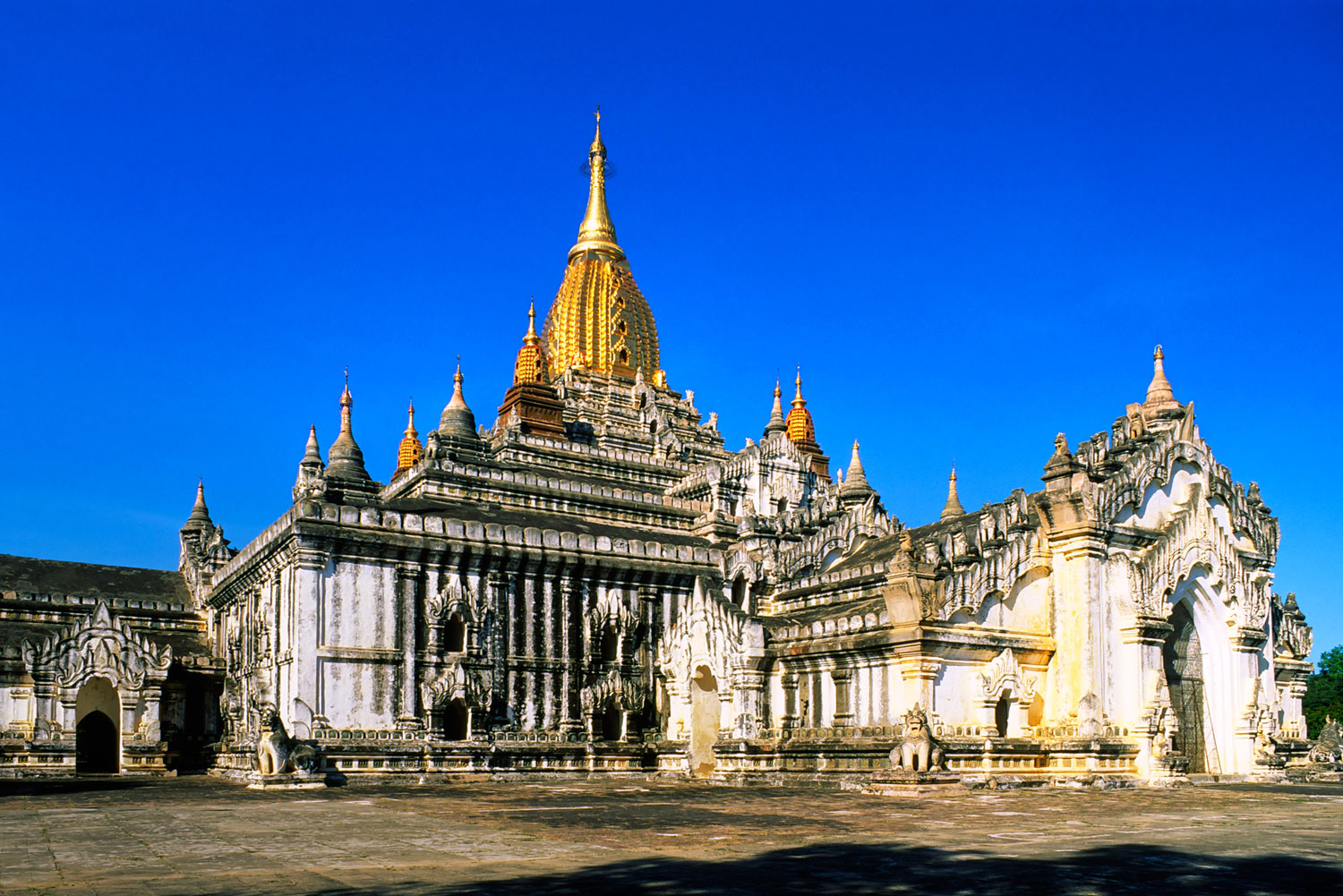 The most illustrious temple in Myanmar - the golden-spired Ananda Pahto.