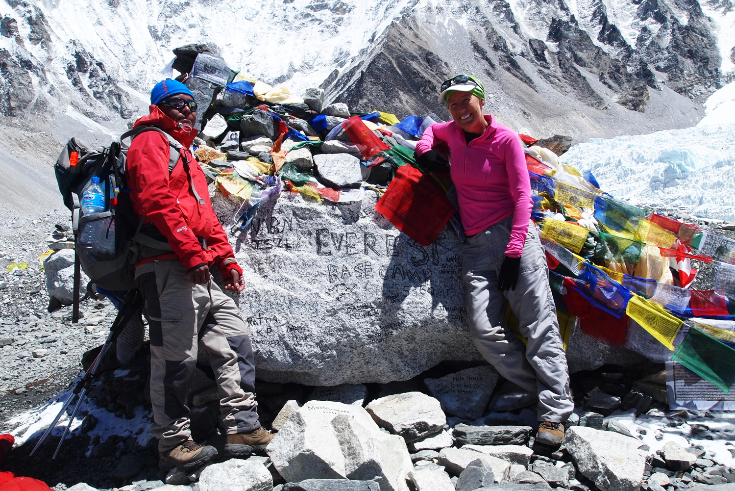 Climbing to the famed Mt Everest Base Camp, Nepal.