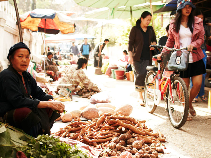 Phousi Market in Luang Prabang, Laos.