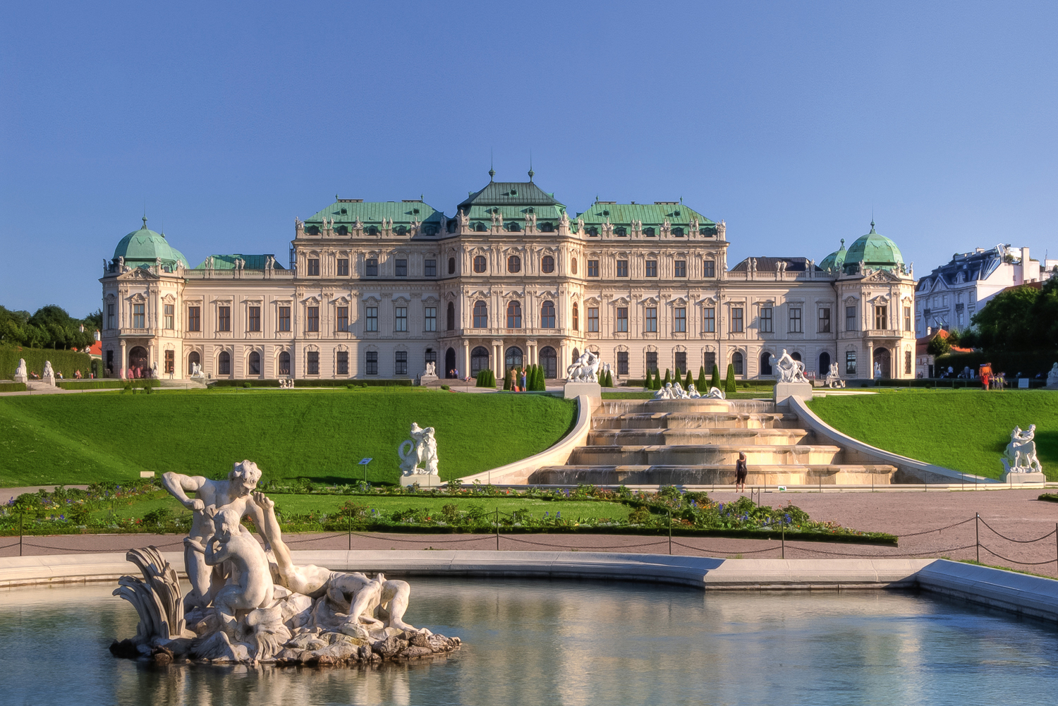 One of the most important baroque buildings in Vienna, the Schloss Belverdere.
