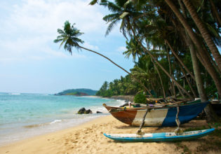 Windswept Mirissa Beach, Sri Lanka.