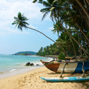 Windswept Mirissa Beach, Sri Lanka.