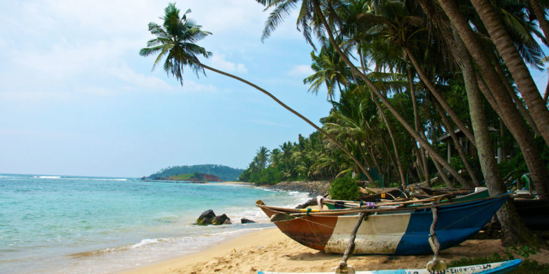 Windswept Mirissa Beach, Sri Lanka.