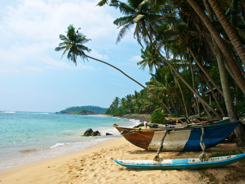 Windswept Mirissa Beach, Sri Lanka.