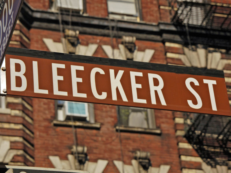 New York City's other great shopping strip, Bleecker Street.