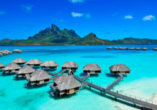 Four Seasons Bora Bora resort.