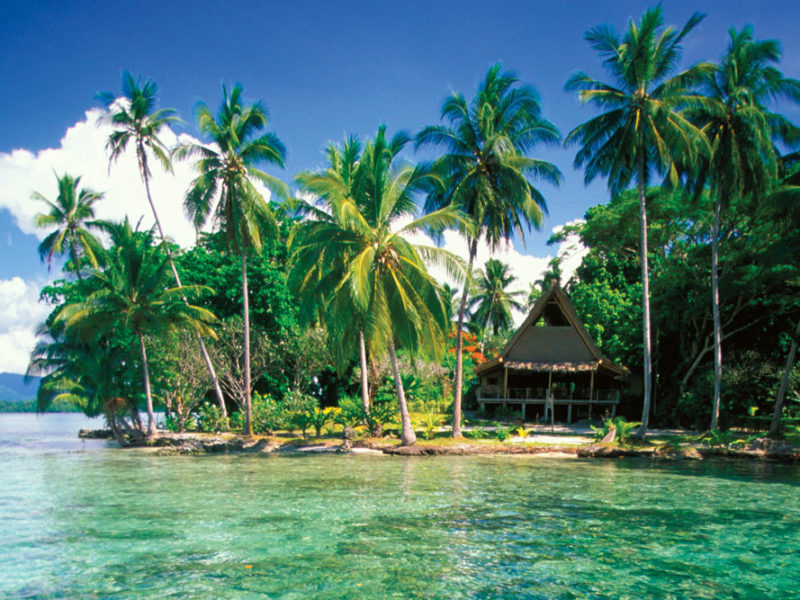 Marovo Lagoon in the Solomon Islands.