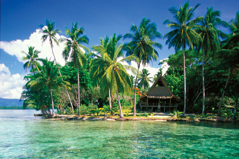 Marovo Lagoon in the Solomon Islands.