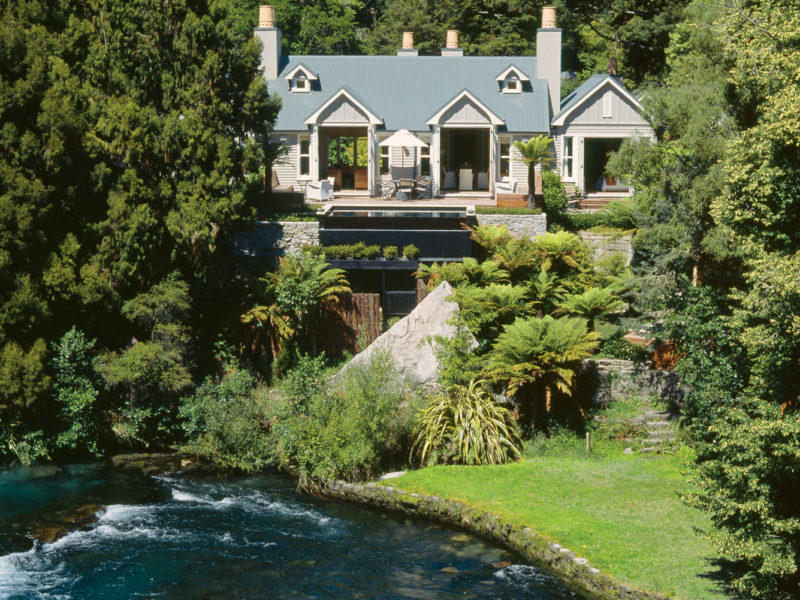 Huka Lodge in Taupo, New Zealand.