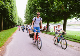 Cycling around the 2000-acres at Palace of Versailles.