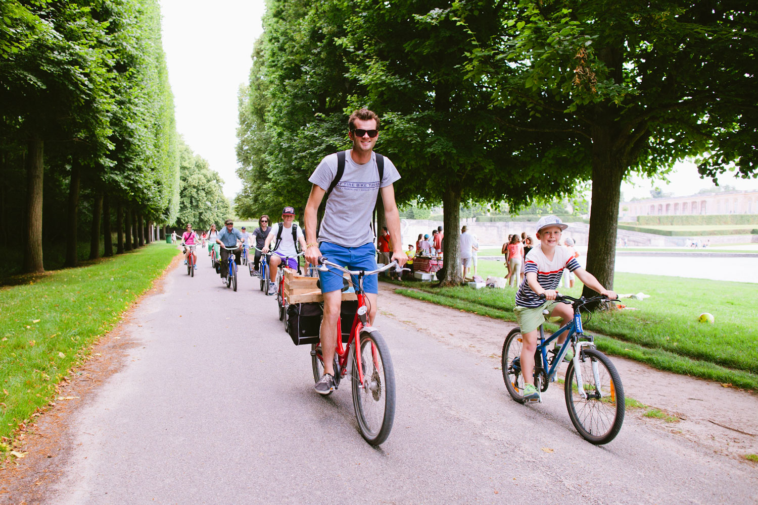 Cycling around the 2000-acres at Palace of Versailles.