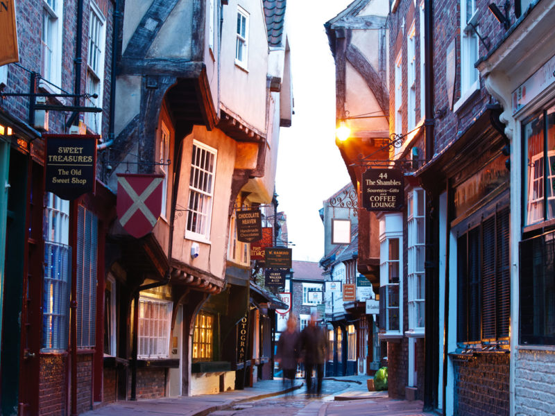 The Shambles in York, England.