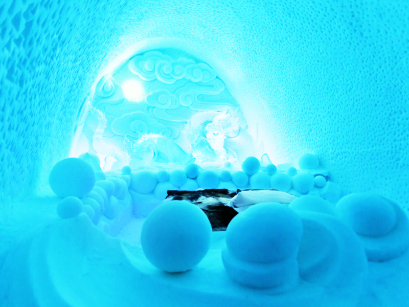 The Dragon Residence at Sweden's Icehotel.