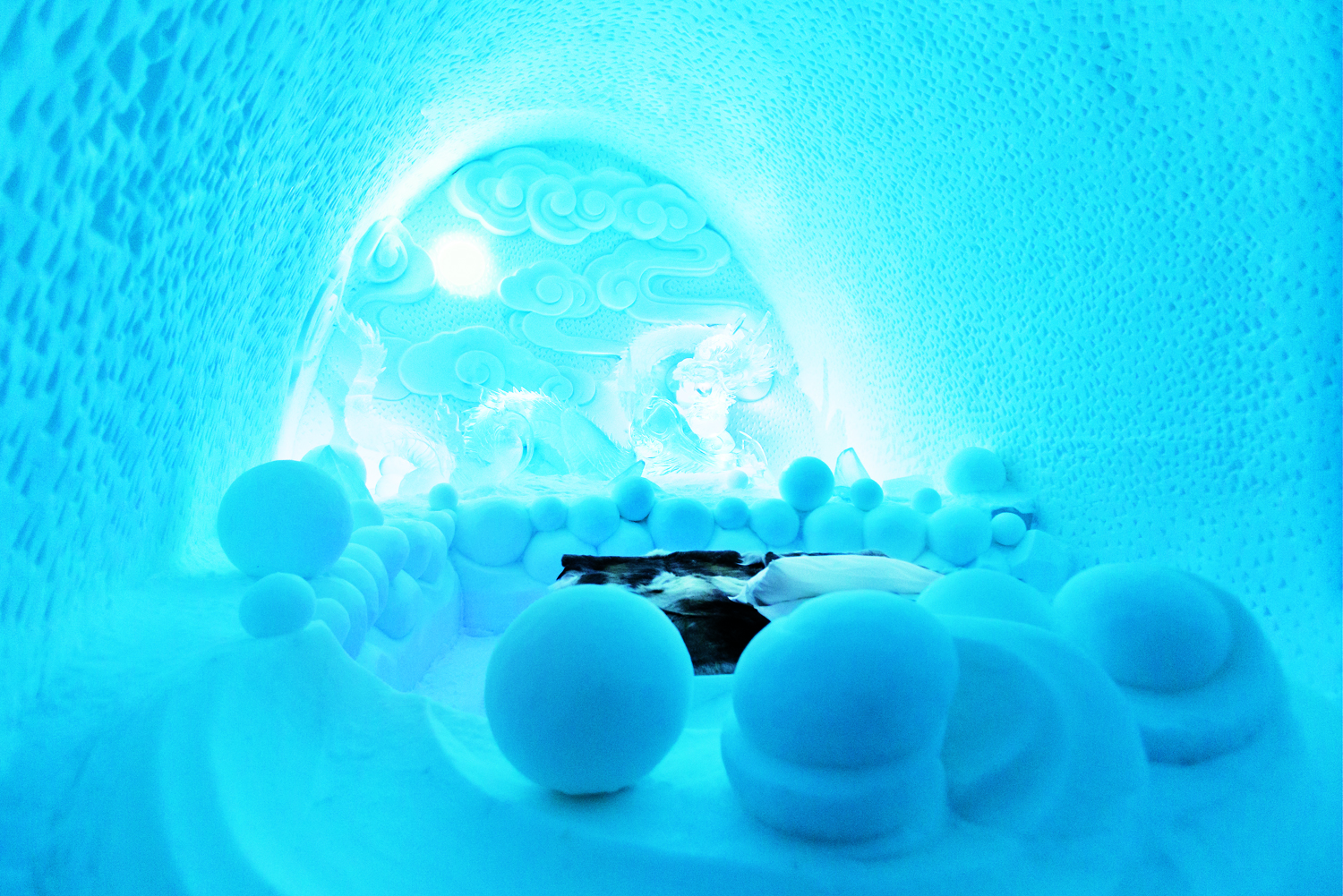 The Dragon Residence at Sweden's Icehotel.