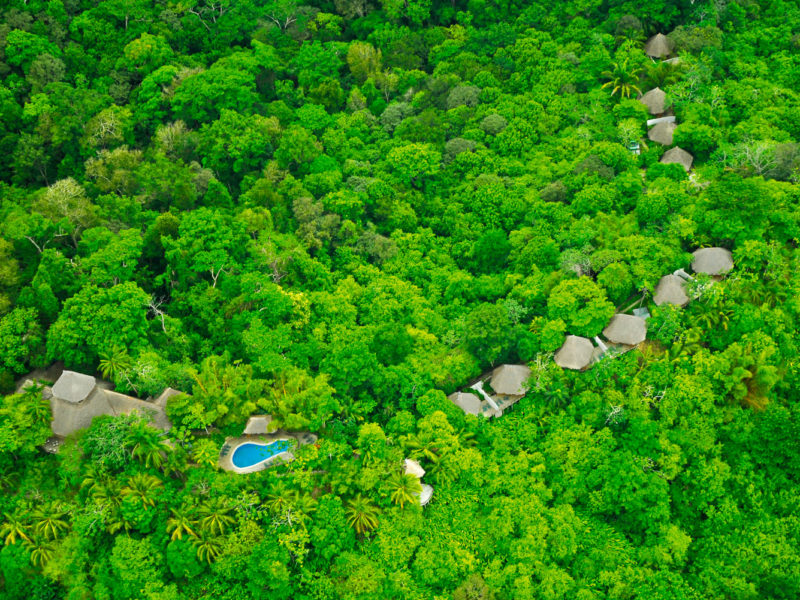 Welcome to the jungle - an aerial of Lapa Rios Ecolodge.