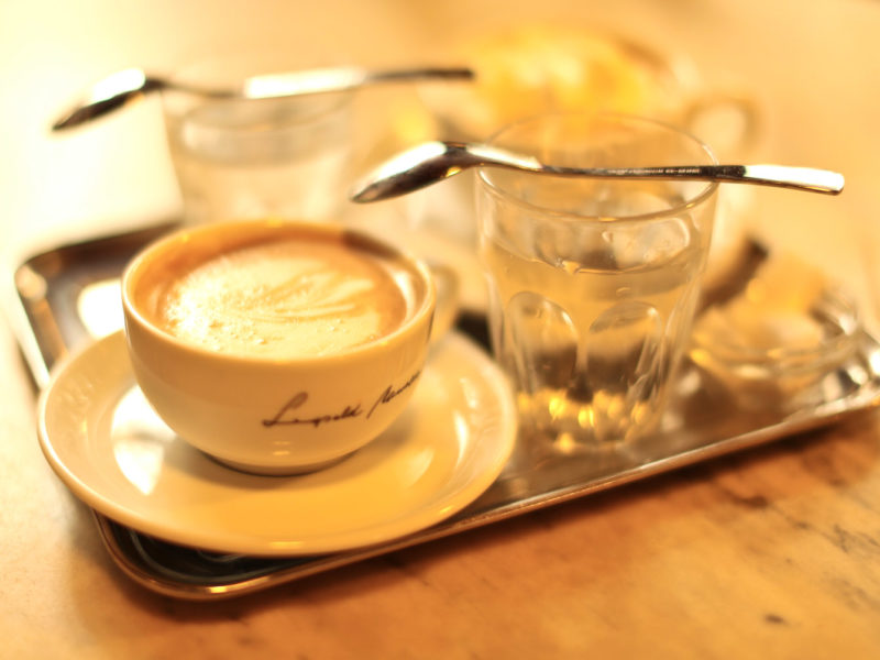 A fresh brew at Cafe Hawelka, Vienna.