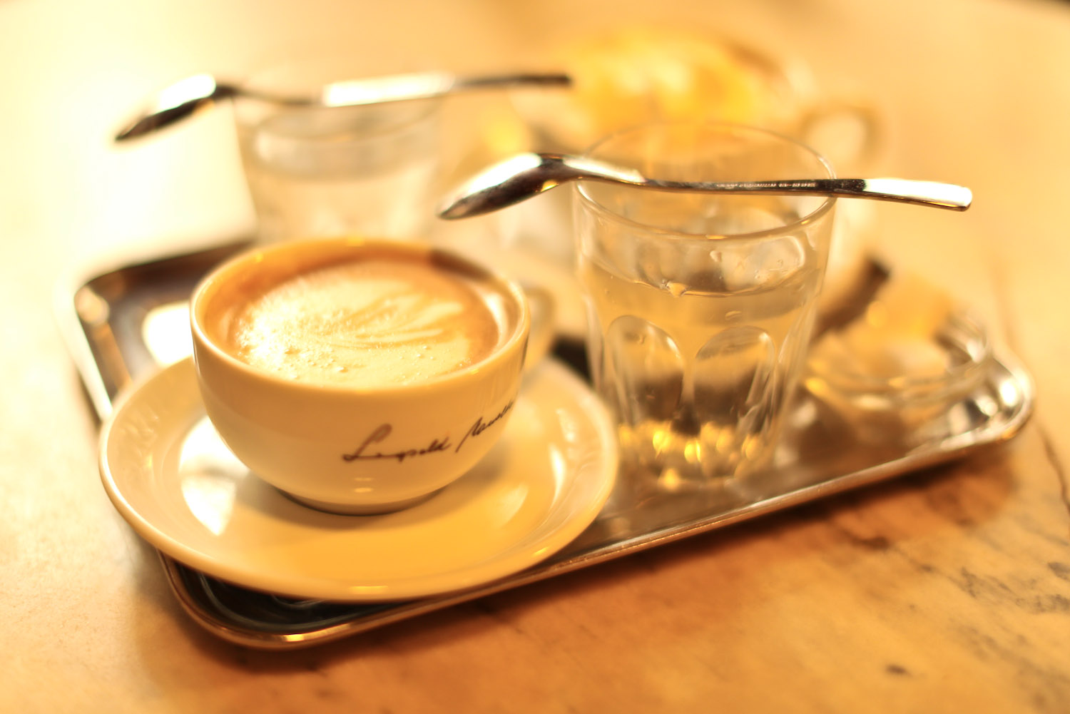 A fresh brew at Cafe Hawelka, Vienna.