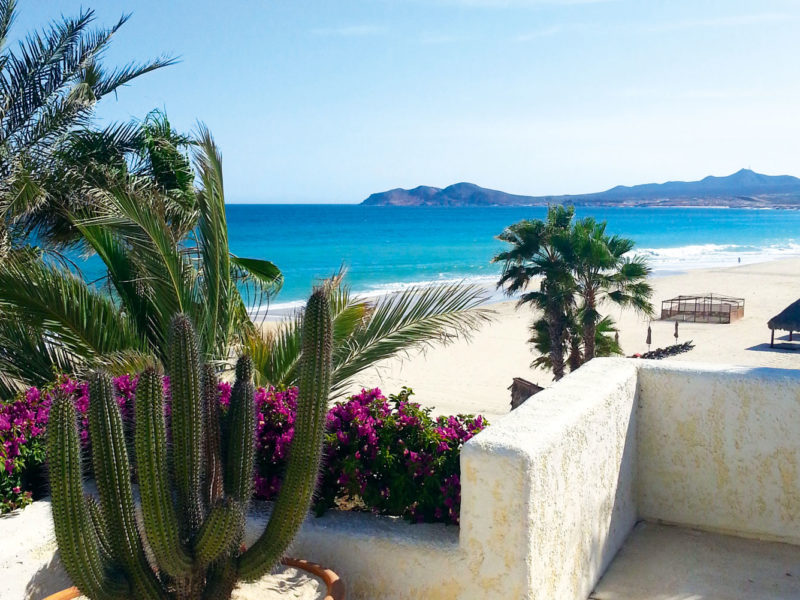 Overlooking the beach at Las Ventanas al Paraiso resort in Baja California Sur, Mexico.