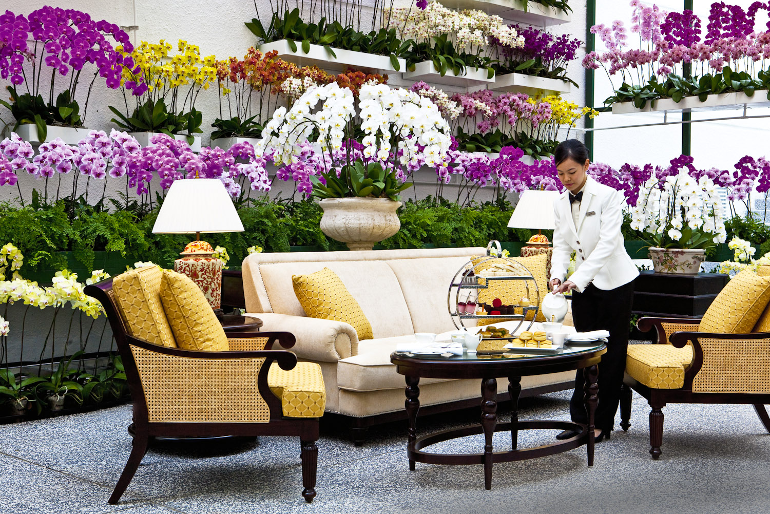 The Orchid Conservatory at The Majestic Hotel Kuala Lumpur.