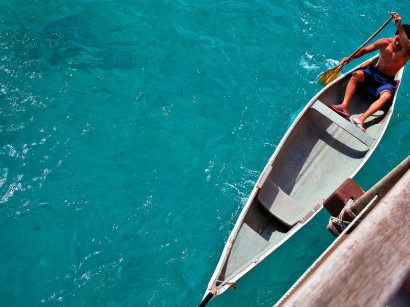 Vibrant turquoise waters engulf the Cook Islands.