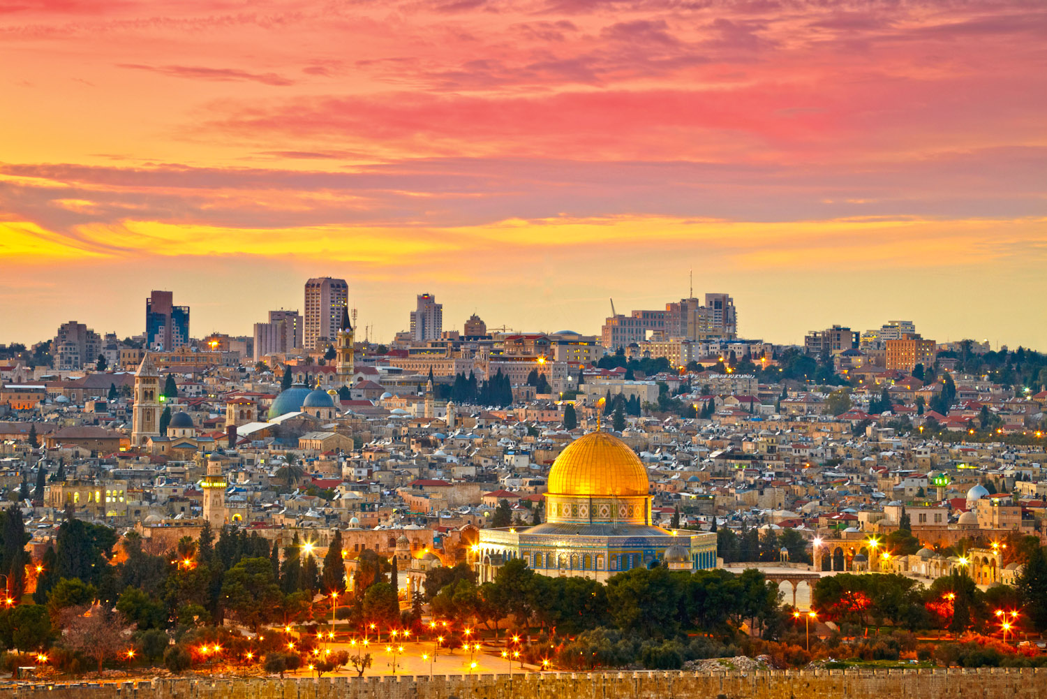 Jerusalem's Old City skyline, Israel.