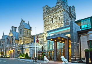 Clontarf Castle Hotel combines an 800-year-old facade with contemporary design.