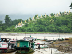 28 Buddhists stupas on the hillside at Ma Sein, overlooking Chindwin River.