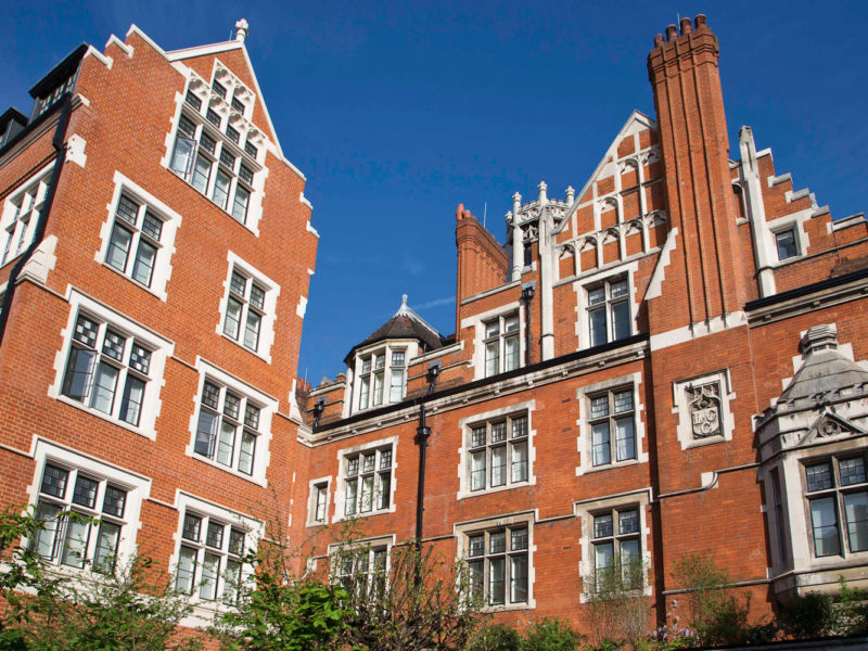 The exterior of the famed restaurant and hotel, Chiltern Firehouse in London.