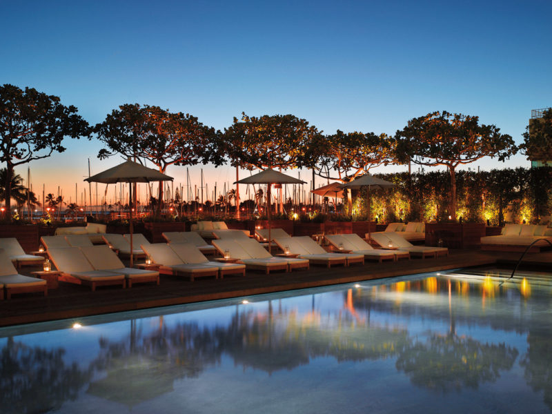 The Sunrise Pool is a fabulous space for families to splash about at The Modern Honolulu.