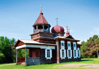 Irkutsk's open-air museum of Taltsy Village, Siberia.