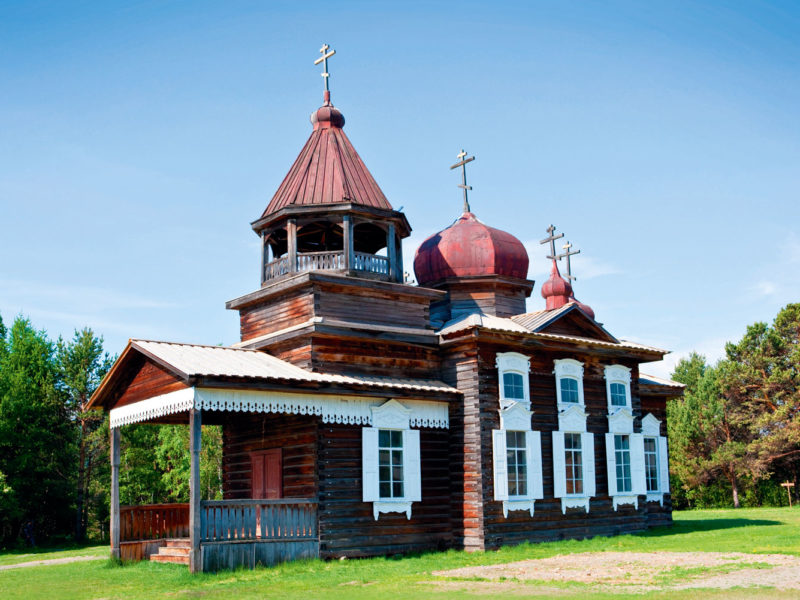 Irkutsk's open-air museum of Taltsy Village, Siberia.