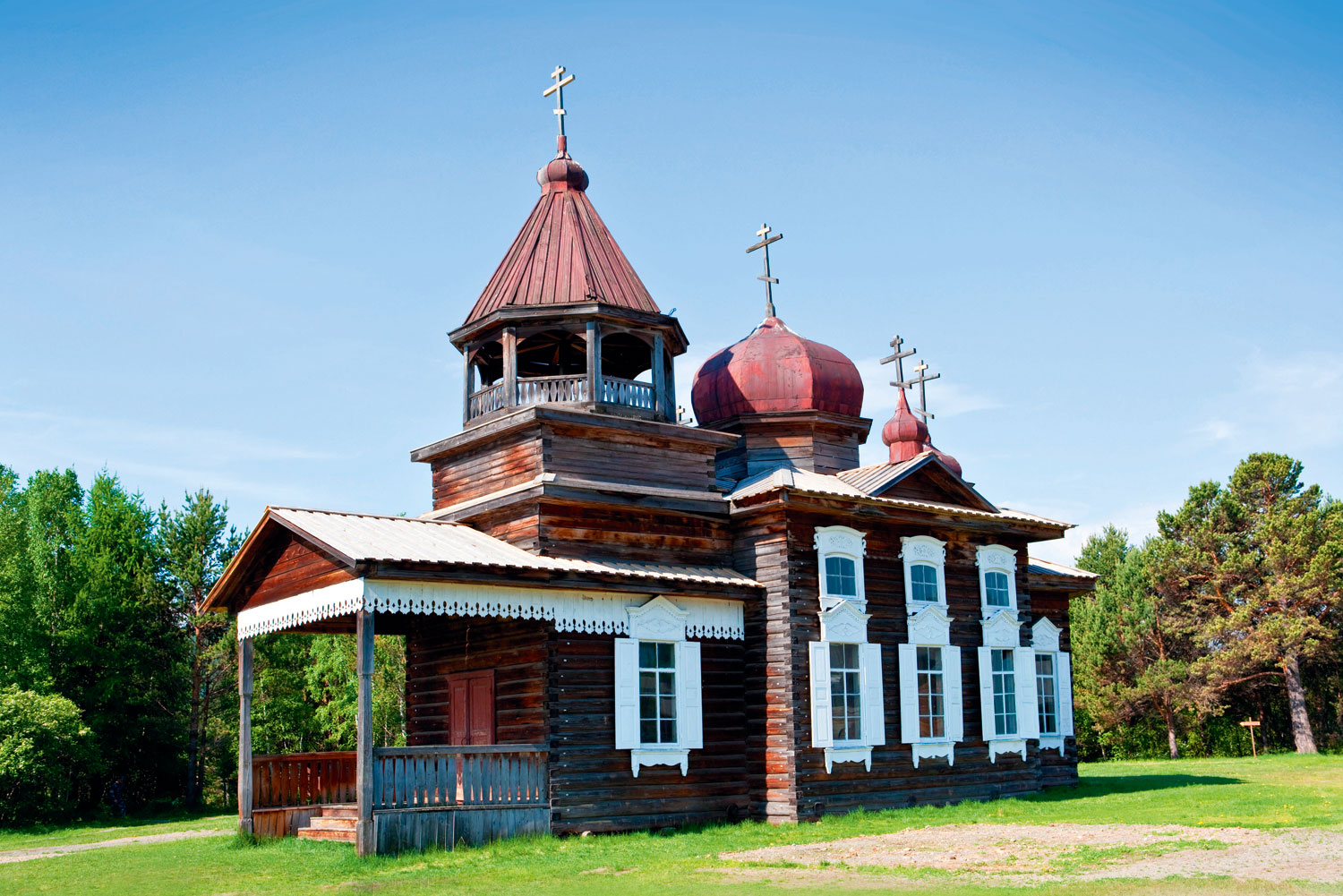 Irkutsk's open-air museum of Taltsy Village, Siberia.