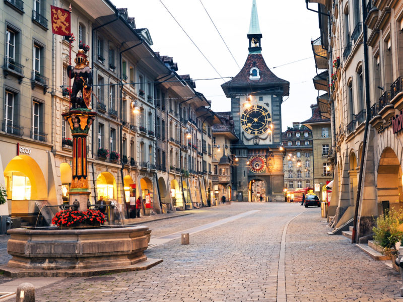 The famous clocktower of Bern, Switzerland.