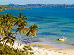 The sleepy Wambaa Beach in Zanzibar.