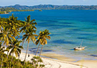 The sleepy Wambaa Beach in Zanzibar.