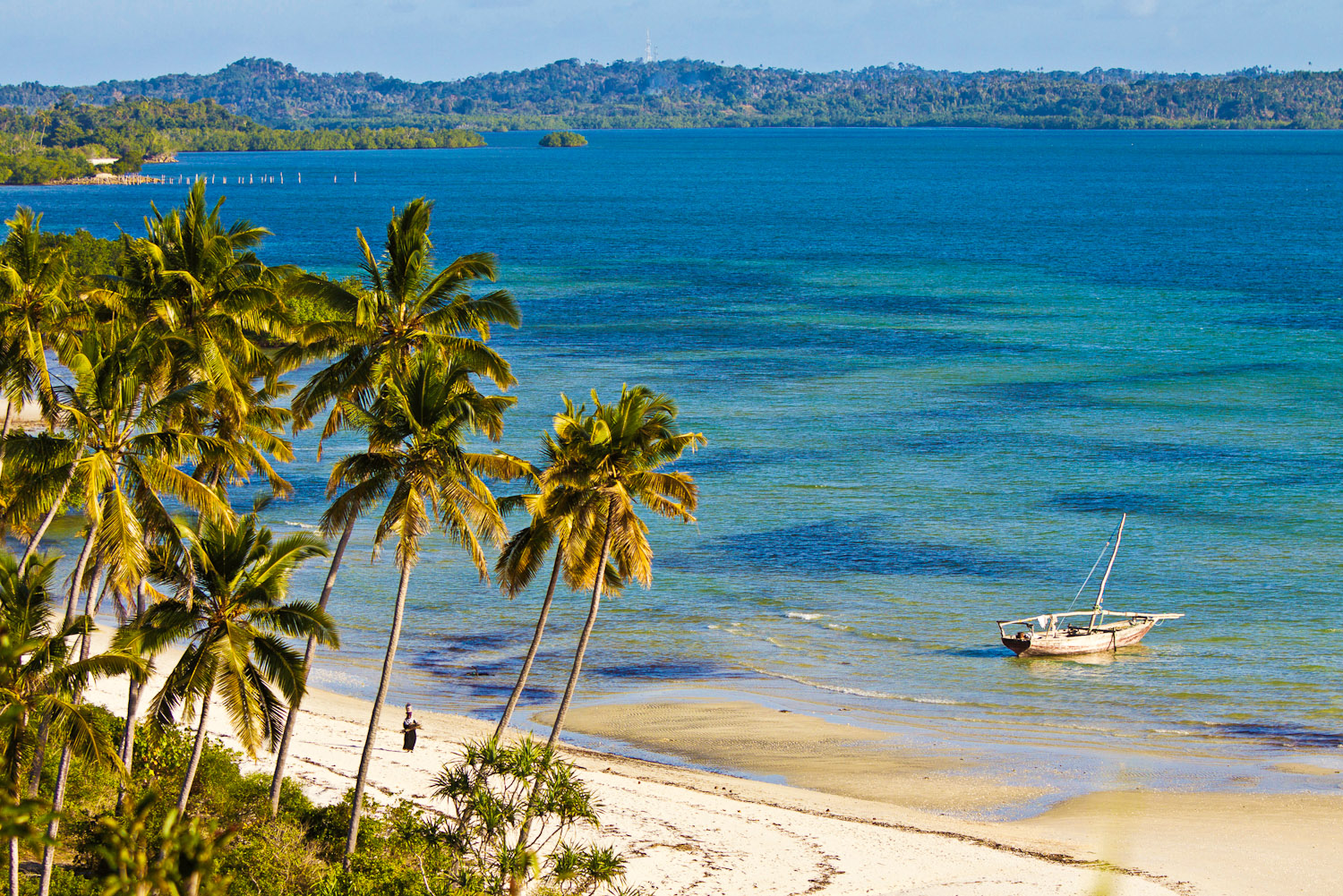 The sleepy Wambaa Beach in Zanzibar.