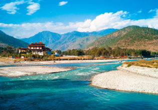 Phunaka Dzong temple in Bhutan.