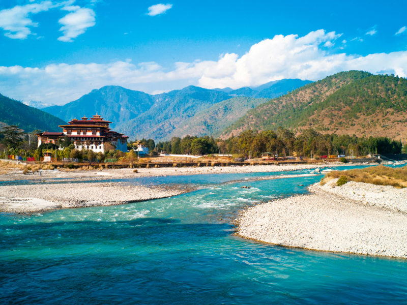 Phunaka Dzong temple in Bhutan.