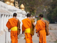 Novice monks in Laos.