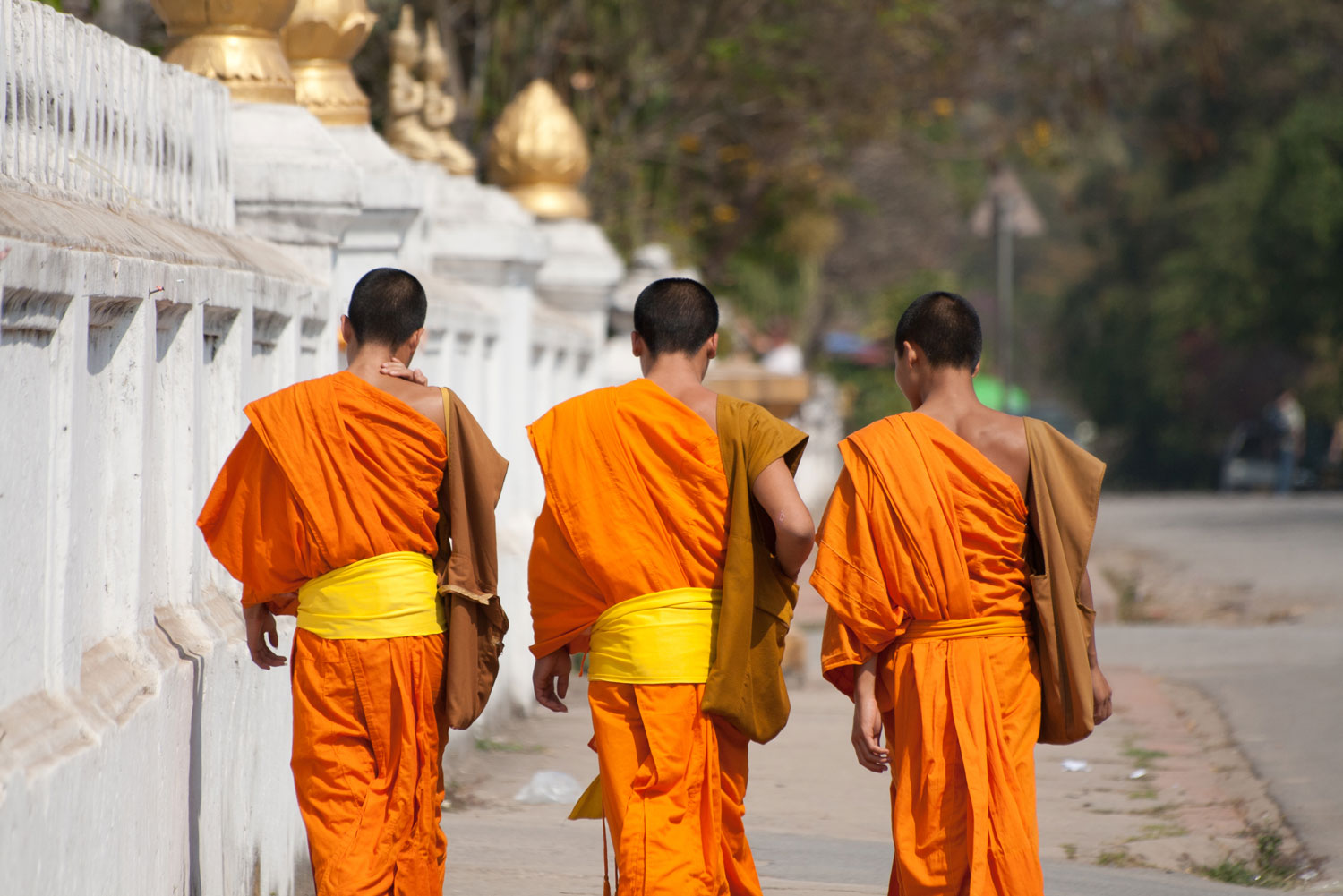 Novice monks in Laos.