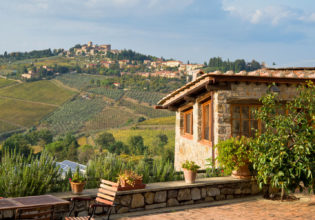 A Tuscan villa overlooking Panzano in Chianti, Italy.