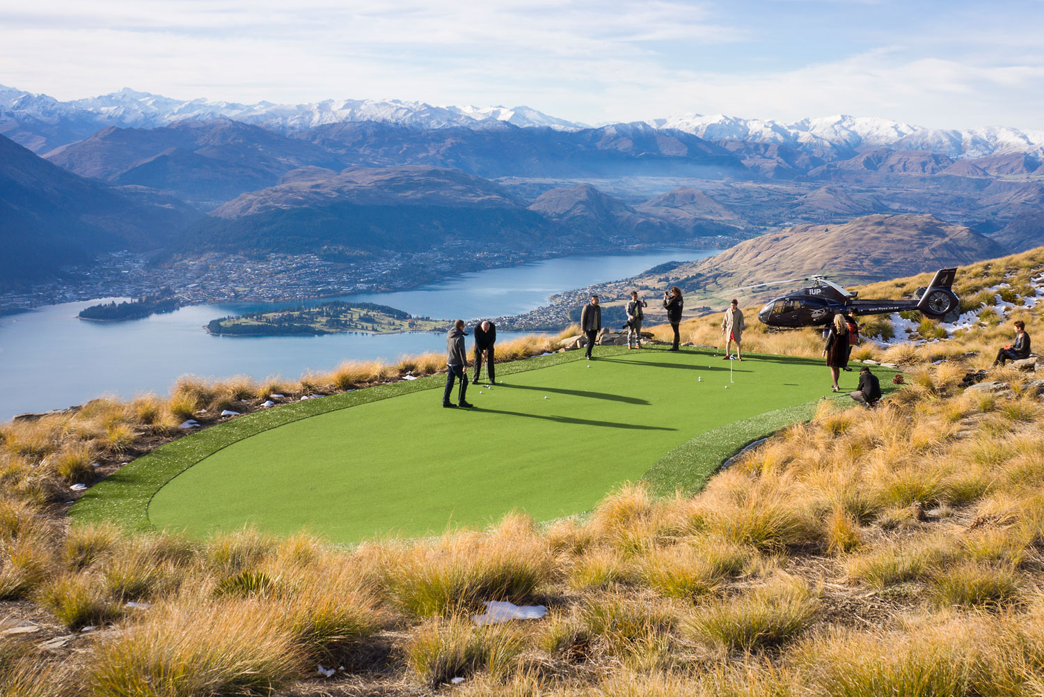 Over The Top Helicopter's golfing experience, near Queenstown, New Zealand.