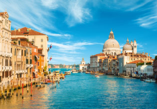 European travel icon, Venice in Italy.