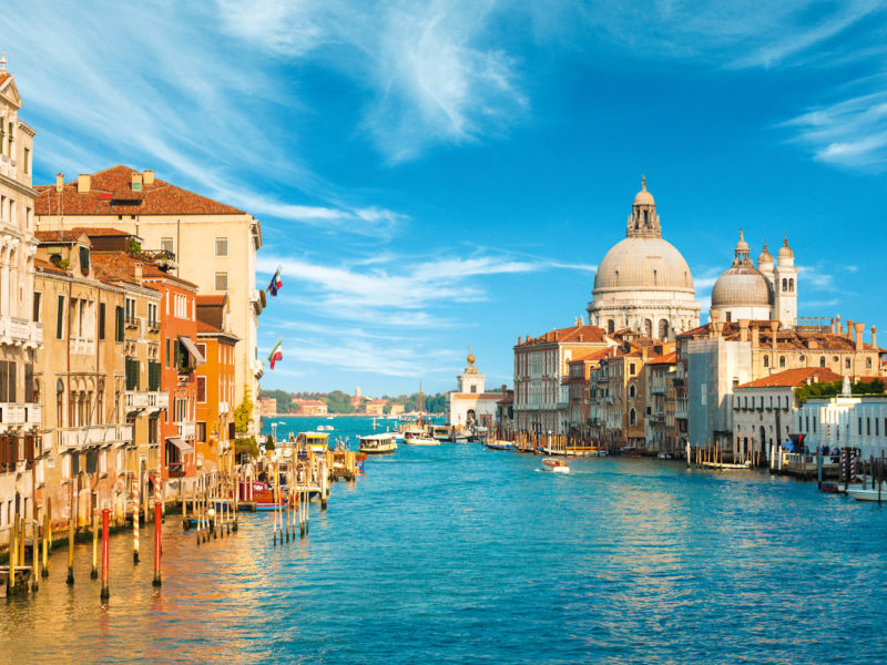 European travel icon, Venice in Italy.