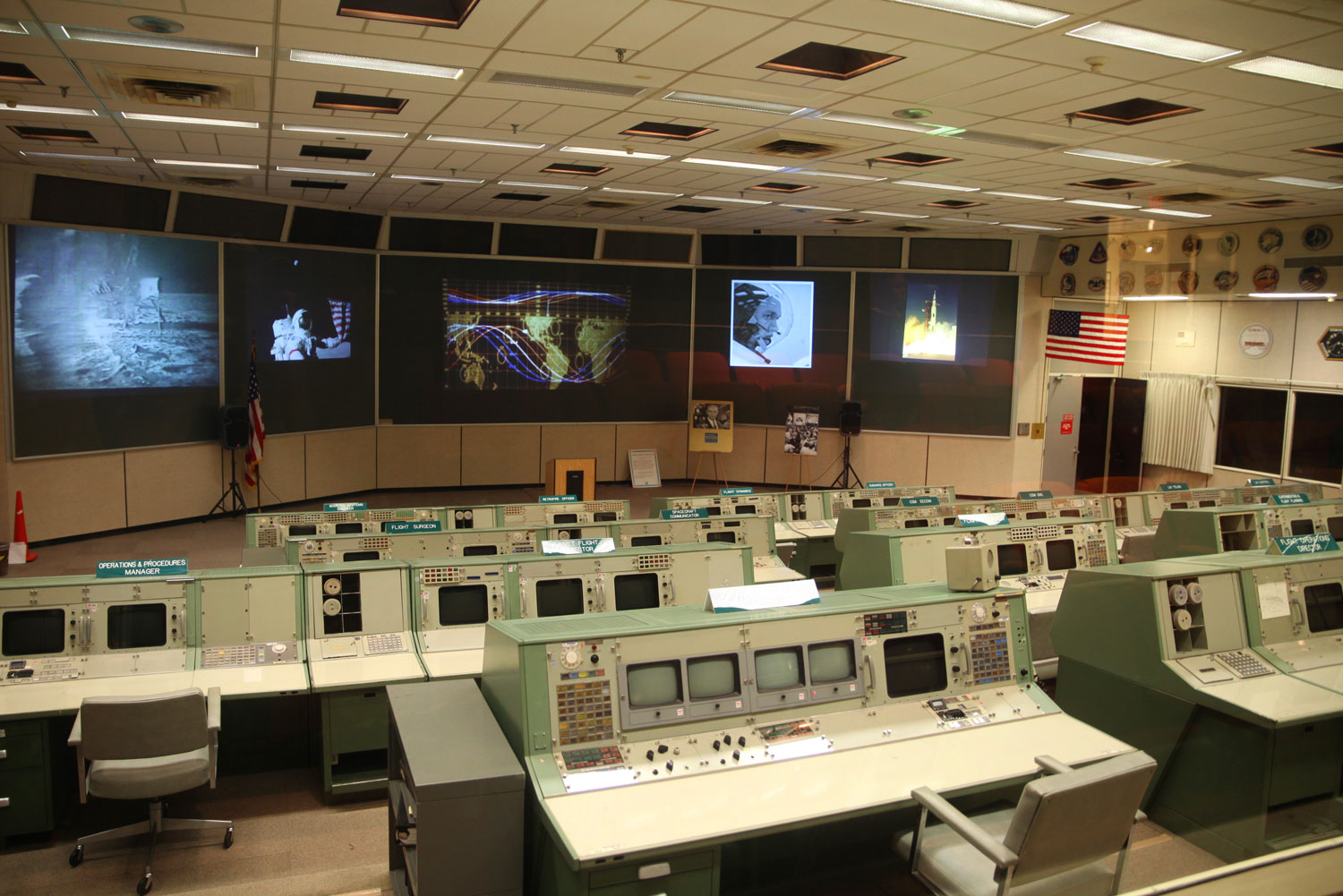NASA’s historic mission control room in Houston, USA.