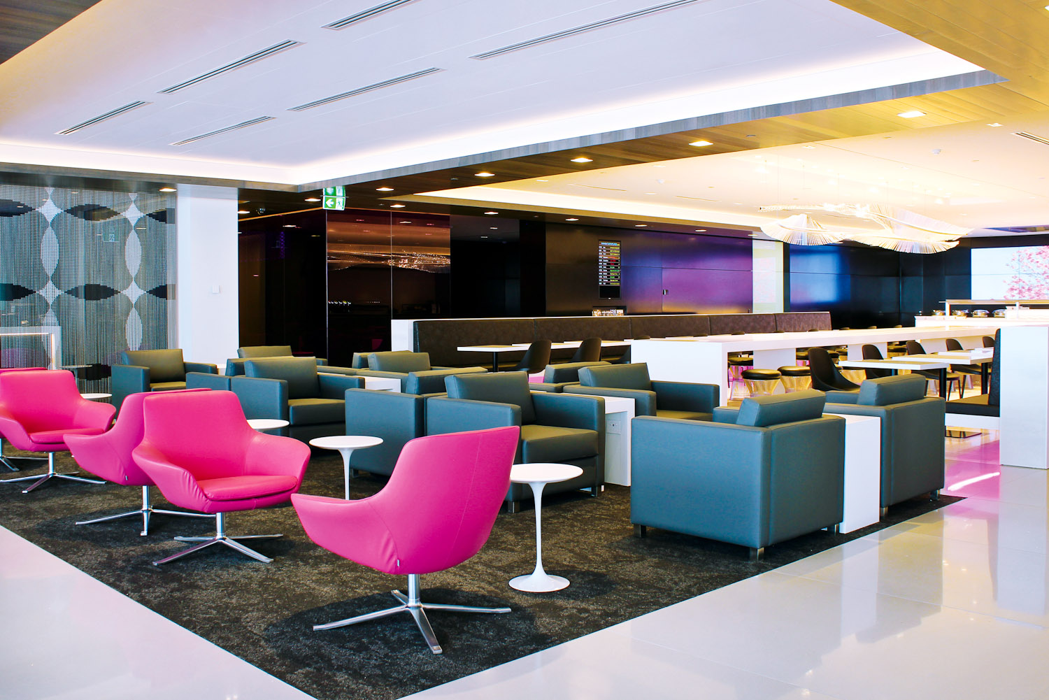 Air NZ airport lounge in Auckland.